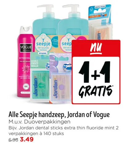 Aanbieding: Seepje handzeep, Jordan of Vogue