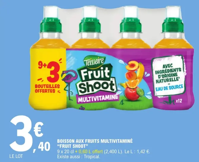 Promotie: Boisson aux fruits multivitaminé "Fruit Shoot