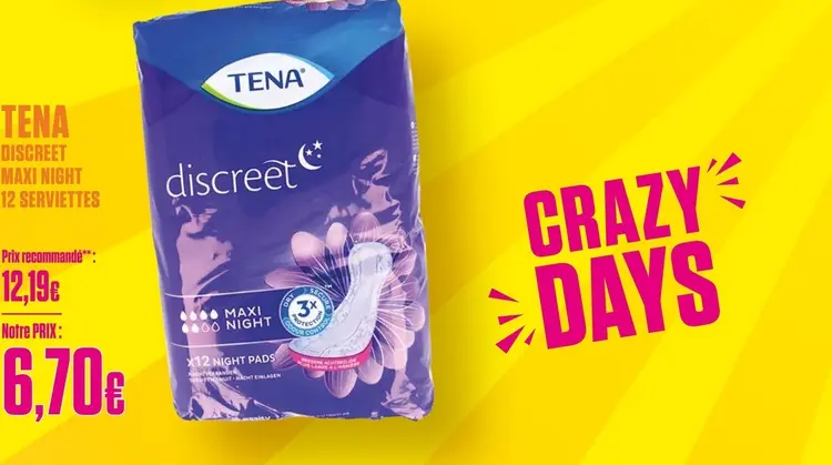 Offre: Tena discreet maxi night