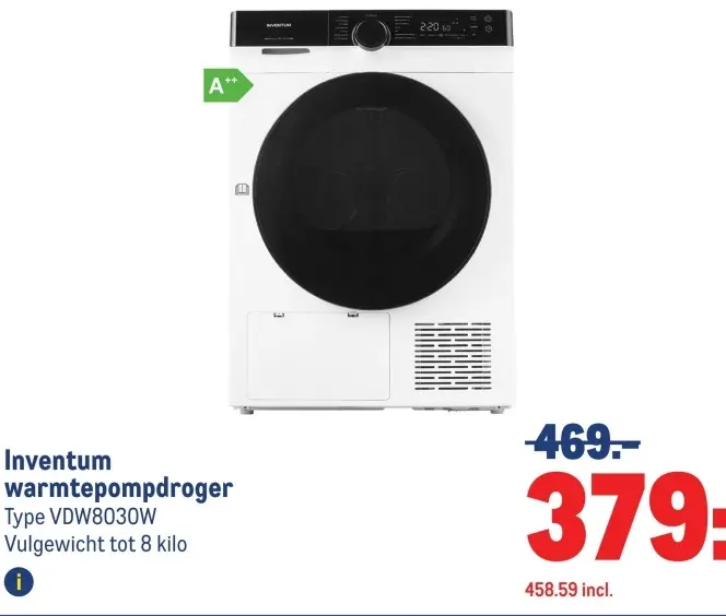 Aanbieding: warmtepompdroger