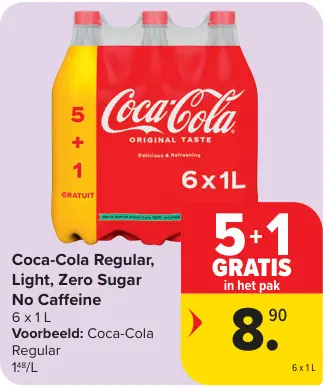Promotie: Coca-Cola Regular, Light, Zero Sugar No Caffe