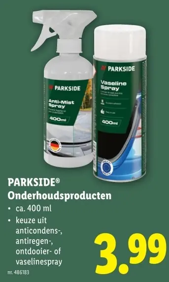 Aanbieding: Onderhoudsproducten