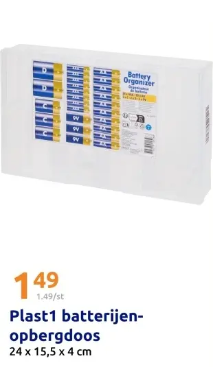 Promotie: Plast1 batterijen-opbergdoos