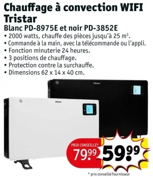 Offre: Chauffage à convection WIFI