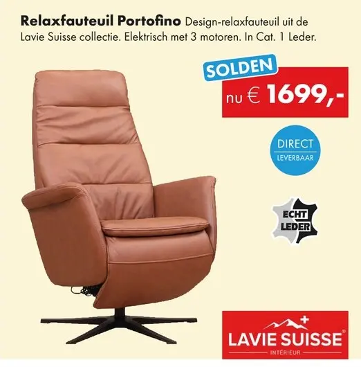 Promotie: Portofino relaxfauteuil