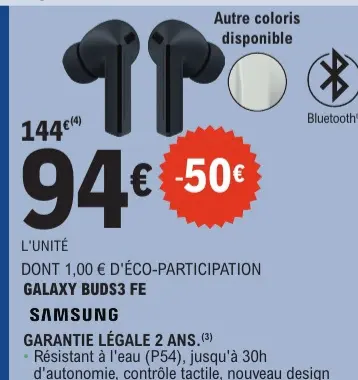 Offre: Galaxy buds3 fe