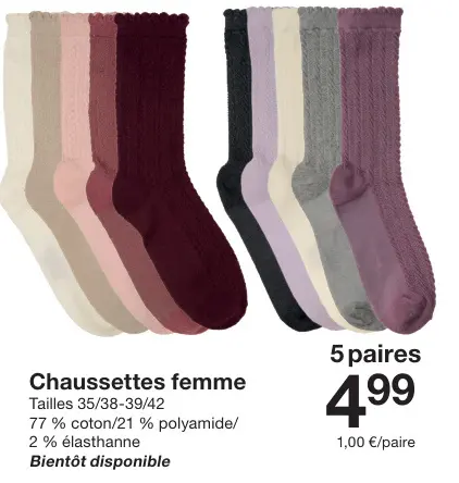 Offre: Chaussettes femme