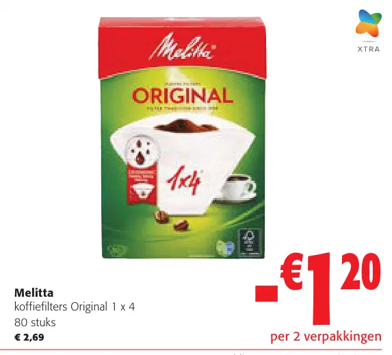 Aanbieding: koffiefilters Original 1 x 4