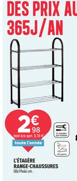 Offre: L'étagère range-chaussures