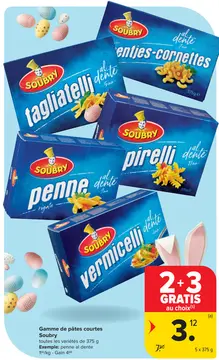 Offre: Gamme de pâtes courtes
