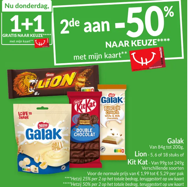 Promotie: Galak, Lion, Kit Kat
