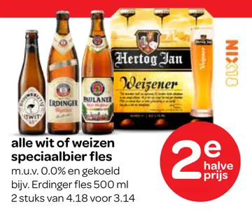Aanbieding: alle wit of weizen speciaalbier fles