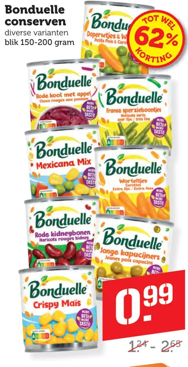 Aanbieding: Bonduelle conserven