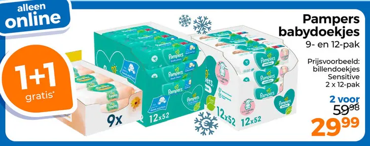 Aanbieding: Pampers babydoekjes
