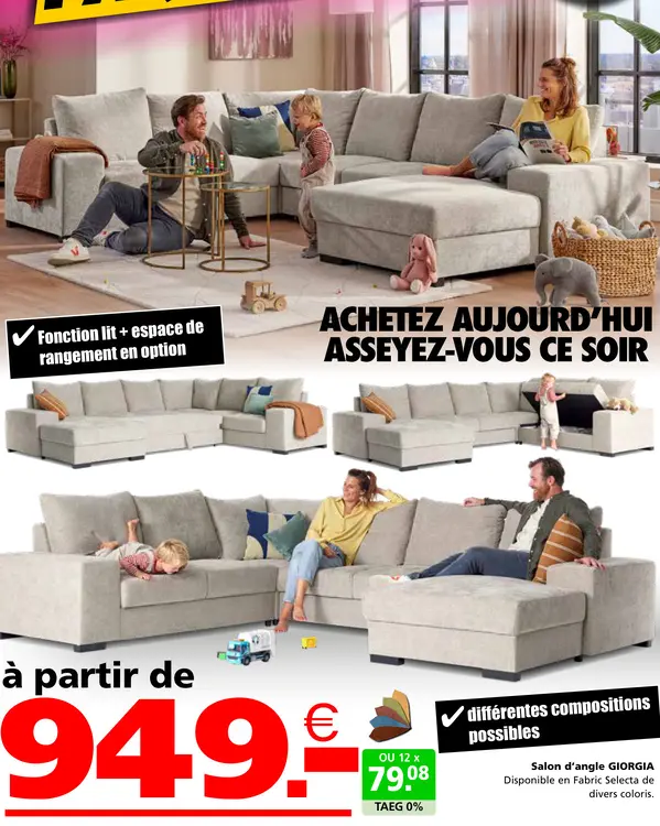 Offre: Salon d'angle Giorgia