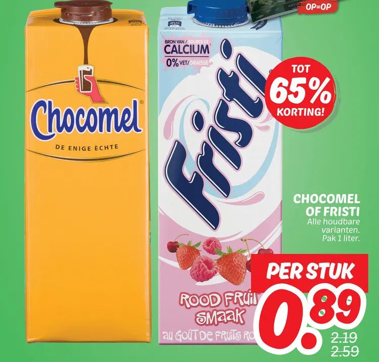 Aanbieding: Chocomel of Fristi