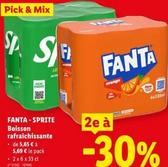 Offre: Boisson refraîchissante