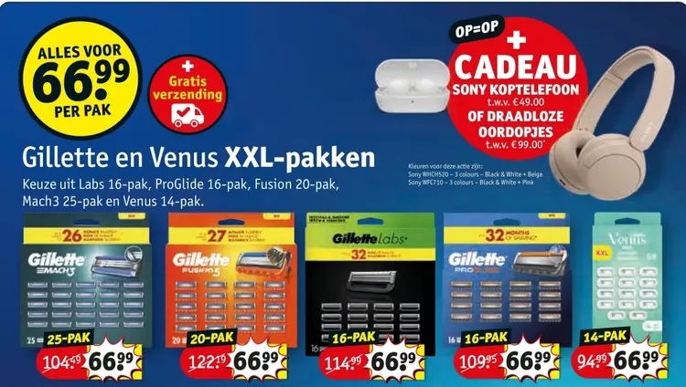 Aanbieding: Gillette en Venus XXL-pakken