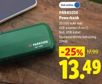 Aanbieding: Powerbank 20.000 mAh