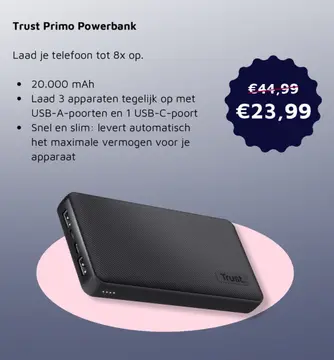 Aanbieding: Trust Primo Powerbank