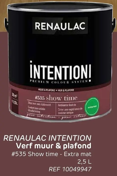 Promotie: Intention Verf muur & plafond #535 Show time - Extra mat