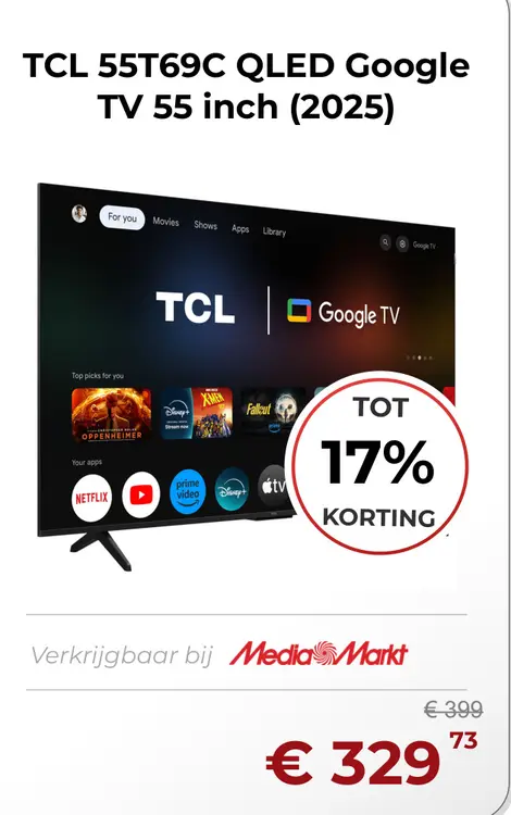 Aanbieding: 55T69C QLED Google TV