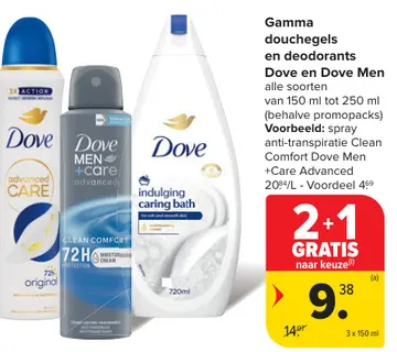 Aanbieding: Gamma douchegels en deodorants Dove en Dove M