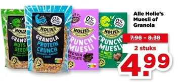 Aanbieding: Alle Holie's Muesli of Granola