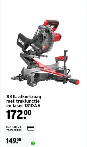 Aanbieding: afkortzaag met trekfunctie en laser 1310AA