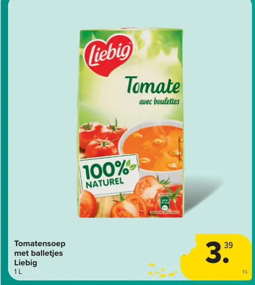 Aanbieding: Tomatensoep met balletjes