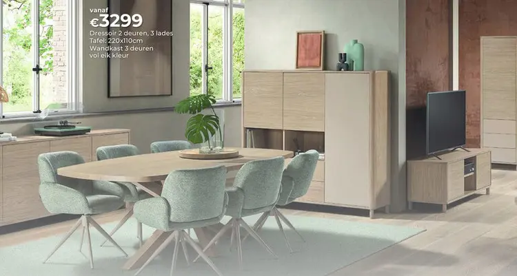 Promotie: Dressoir, Tafel, Wandkast