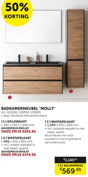 Aanbieding: Badkamermeubel "molly"