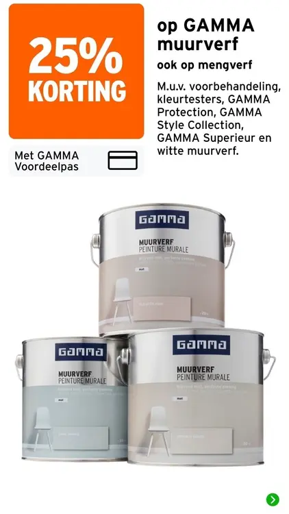 Aanbieding: GAMMA muurverf