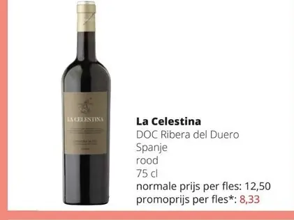 Promotie: La Celestina DOC Ribera Del Duero Rood