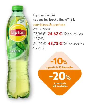 Offre: Lipton Ice Tea Green
