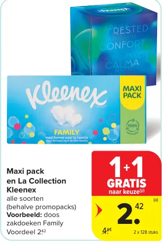 Promotie: Maxi pack en La Collection Kleenex