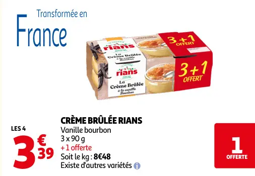 Promotie: Crème brûlée