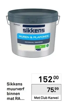 Aanbieding: Muurverf binnen mat RAL9010