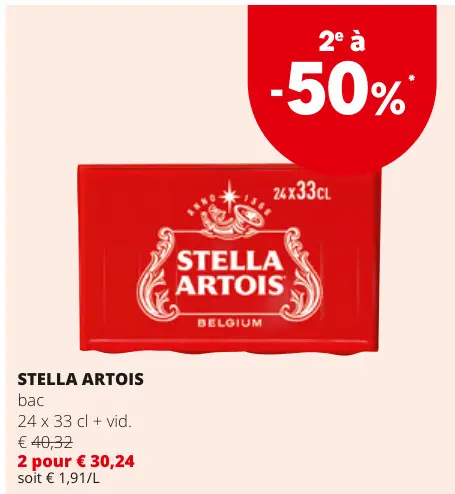 Offre: Stella artois