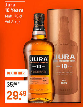 Aanbieding: Jura 10 Years 70CL Whisky