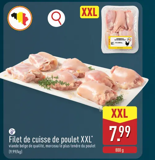 Offre: Filet de cuisse de poulet XXL