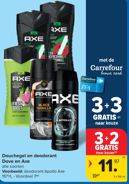 Promotie: Douchegel en deodorant