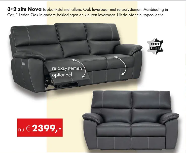 Aanbieding: Nova 3+2 zits