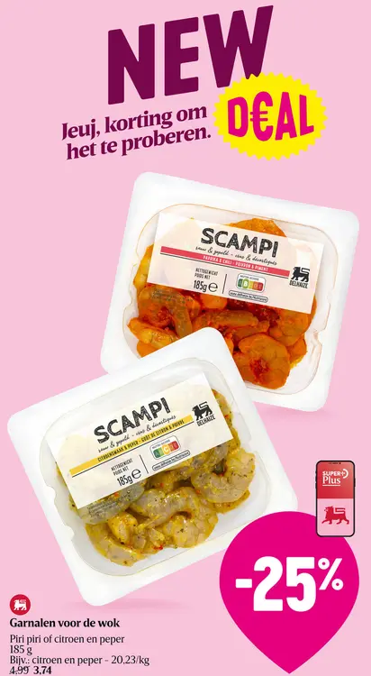 Promotie: Scampi's | Rauw | Paprika & chili