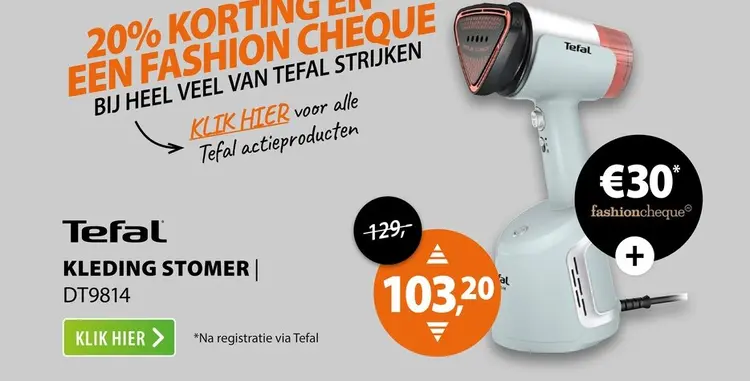 Aanbieding: Tefal DT9814 AeroSteam