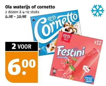 Aanbieding: Ola waterijs of cornetto