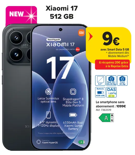 Offre: Xiaomi 17 512 GB