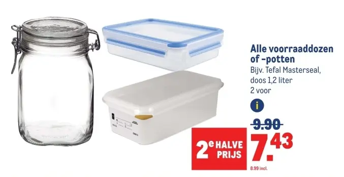 Aanbieding: Alle voorraaddozen of -potten