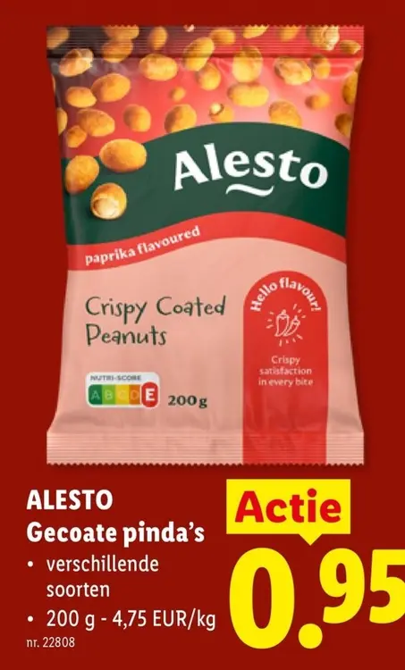 Promotie: Gecoate pinda's