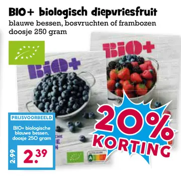 Aanbieding: BIO+ biologisch diepvriesfruit